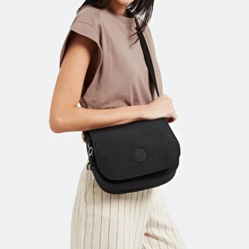 NEW! Kipling Black Loreen Nylon Crossbody - Picture 3 of 9